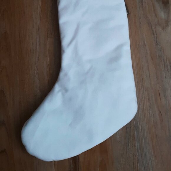 Allen + Roth Fancy Holiday Christmas Stocking Embroidered Floral Reindeer NWT - Picture 5 of 6